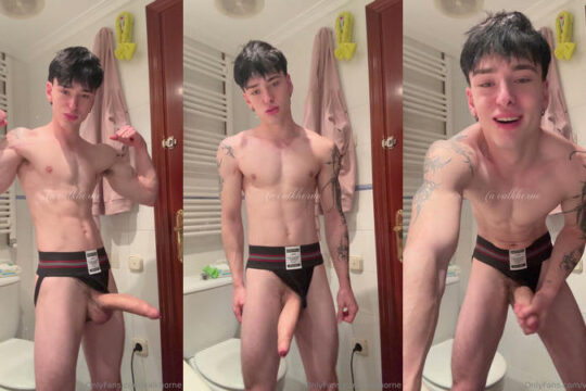 Stroking my big young cock while wearing my jockstrap – Valk (valkhorne) video thumbnail