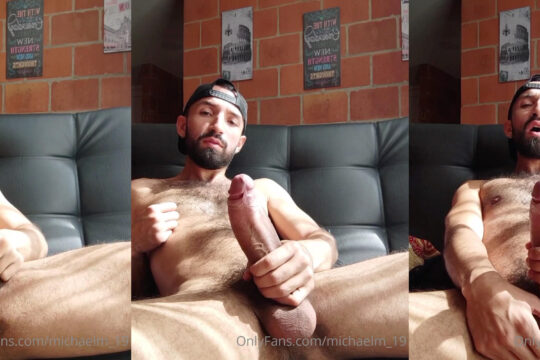 Stroking my big cock and cumming over myself – Michell Melan (michaelm_19) video thumbnail
